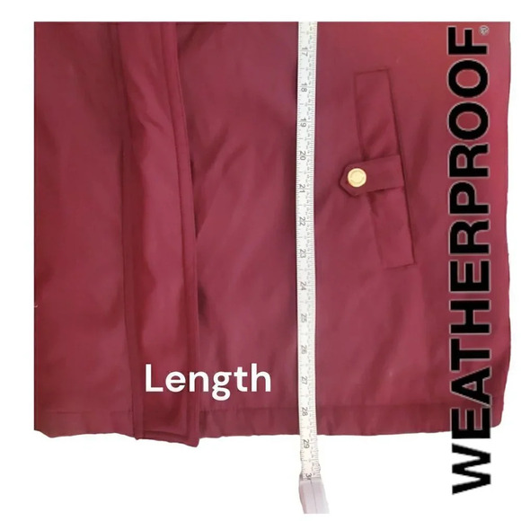 Weatherproof | Women's Hooded Anorak Trench in Bordeaux with Gold Hardware | NWT - Picture 8 of 10